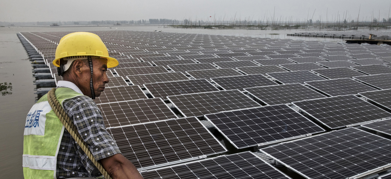 World's largest floating solar farm in Huainan, China